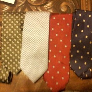 Lot of 4 Brooks Brothers 346 100% silk ties